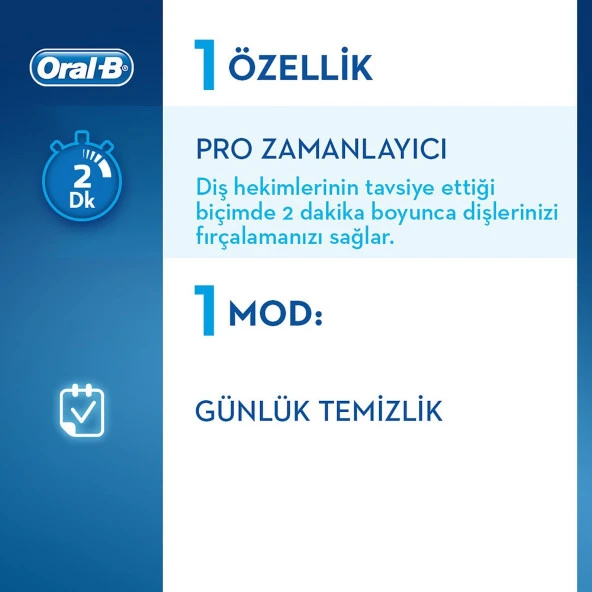 Oral-B Vitality 100 Cross Action Black Şarjlı Diş Fırçası - 3