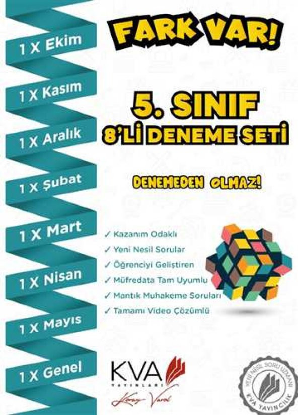 5. Sınıf Fark Var 8 li Deneme Seti 2021 - 1