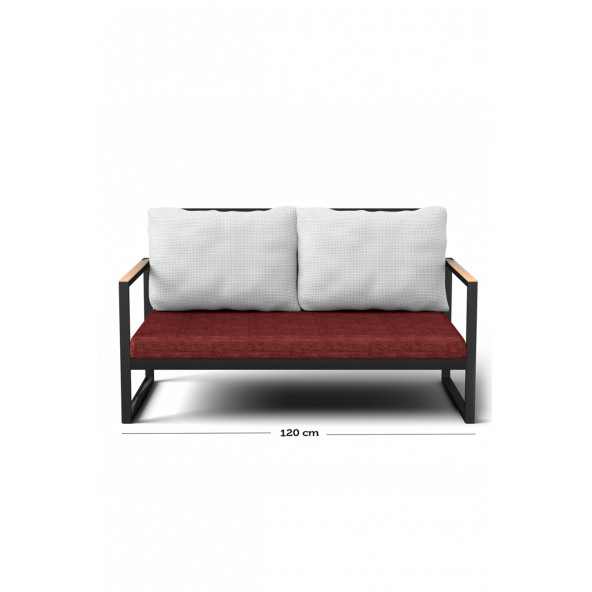 Nunemo Metal Kanepe (120Cm) Kırmızı - 2
