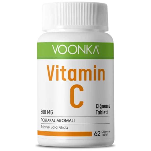 Voonka Vitamin C 500 Mg 62 Çiğneme Tableti - Portakal Aromalı