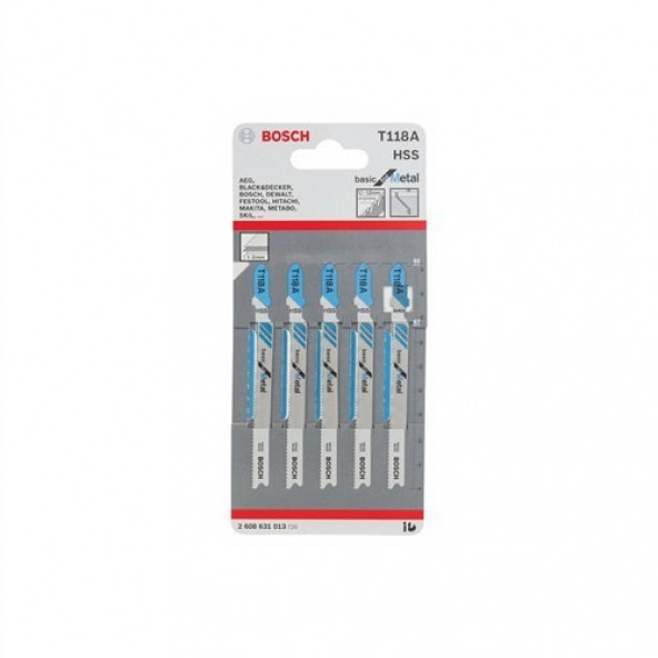 Bosch T 118 A Metalde Normal Kesim İçin 5'li Dekupaj Testere Bıçağı - 3