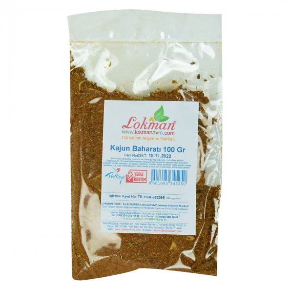 LokmanAVM Kajun Baharatı 100 Gr Paket - Resim 4
