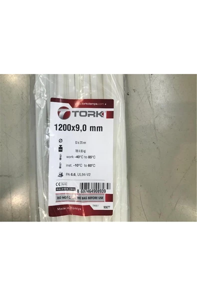 TORK Trk-1200-90w Beyaz 100lü Kablo Bağı ürün görseli