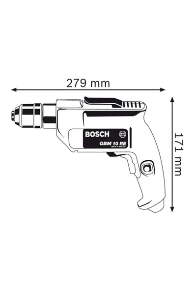 Bosch Professional GBM 10 RE Darbesiz Matkap - Resim 2
