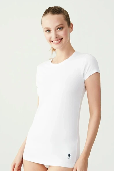 U.S. Polo Assn. Kadın Kısa Kollu Yuvarlak Yaka T-shirt - 2