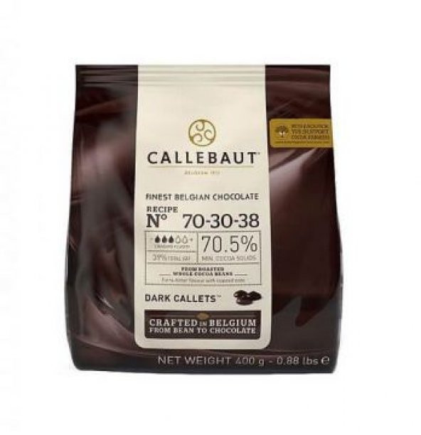 Callebaut 70-30-38 Extra Bitter Drop Çikolata 400 Gr