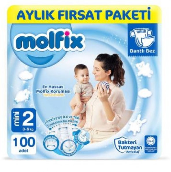 Molfix Fırsat paketi Mini 2 Beden 100 Adet