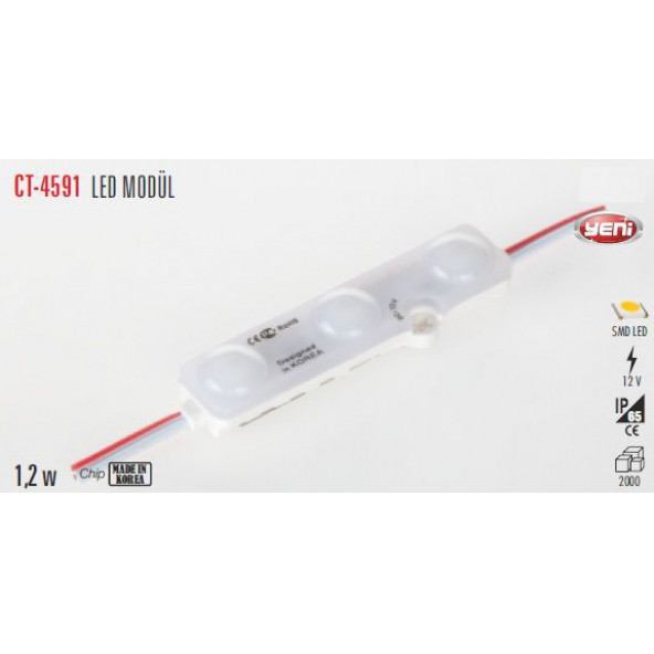 CATA CT-4591 1,2 WATT MODÜL LED BEYAZ RENK ÇEŞİDİ DIŞ MEKAN (GARANTİLİ)