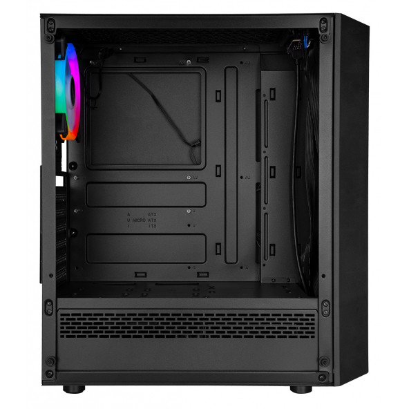 Rampage Flat Mesh 4x120mm Rainbow Fanlı Gaming Oyuncu Bilgisayar Kasası PSU YOK - 2