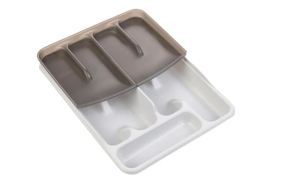 Moonstar Çekmece İçi Kaşıklık Çift Katlı 10Gözlü Çatal Bıçak Organızer 40X30CM-KSET169 - 2