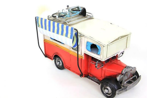 Dekoratif Metal Karavan Tenteli Vintage Biblo Ev Ofis Hediyelik ürün görseli