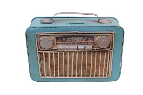 Dekoratif Metal Radyo Kumbaralı Hediyelik - Resim 2