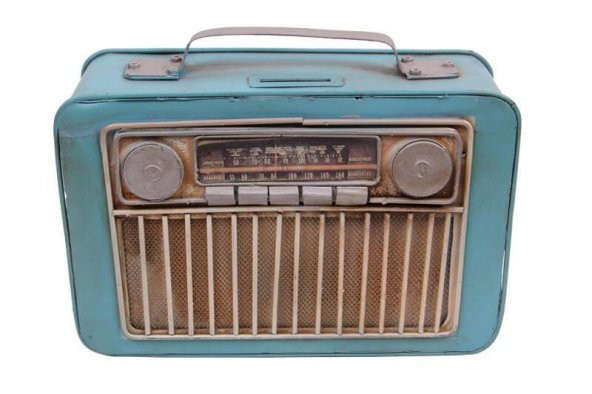 Dekoratif Metal Radyo Kumbaralı Hediyelik - Resim 3