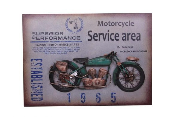 Motorsiklet Tablo Pano Vintage Dekoratif Ev Ofis Hediyelik ürün görseli