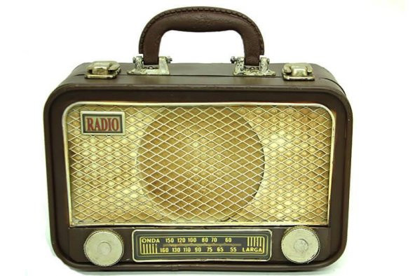 Dekoratif Metal Radyo Bavul Vintage Dekoratif Hediyelik - Resim 2
