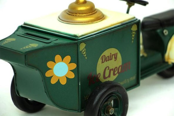 Dekoratif Metal Dondurma Arabası Biblo Ev Ofis Hediyelik ürün görseli 1