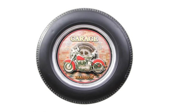 Dekoratif Araba Tekerleği MotorTemalı Led Işıklı Duvar Panosu - Resim 2