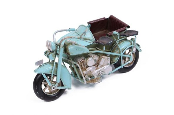 Dekoratif Metal Motosiklet Sepetli Vintage Dekoratif Hediyelik ürün görseli