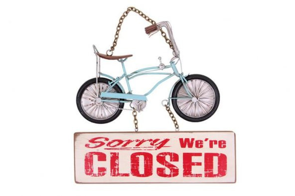 Dekoratif Metal Kapı Yazısı Bisiklet Dekoratif Ev Ofis Hediyelik ürün görseli 1