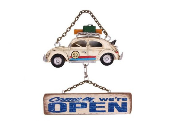 Dekoratif Metal Kapı Yazısı Araba Vintage Dekoratif Hediyelik ürün görseli