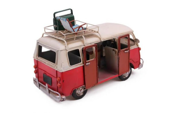 Dekoratif Metal Minibüs Vintage Vosvos Hediyelik - Resim 4