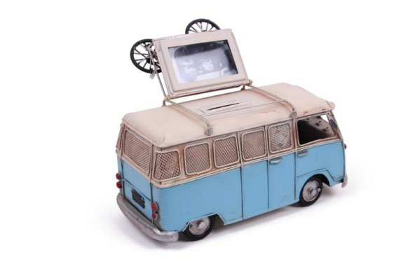 Dekoratif Metal Minibüs Çerçeveli ve Kumbaralı Hediyelik - 3