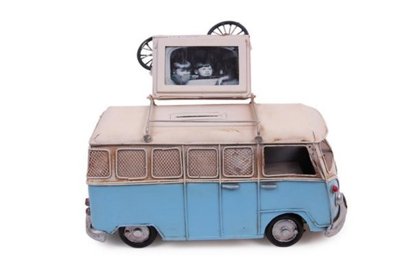 Dekoratif Metal Minibüs Çerçeveli ve Kumbaralı Hediyelik - 2