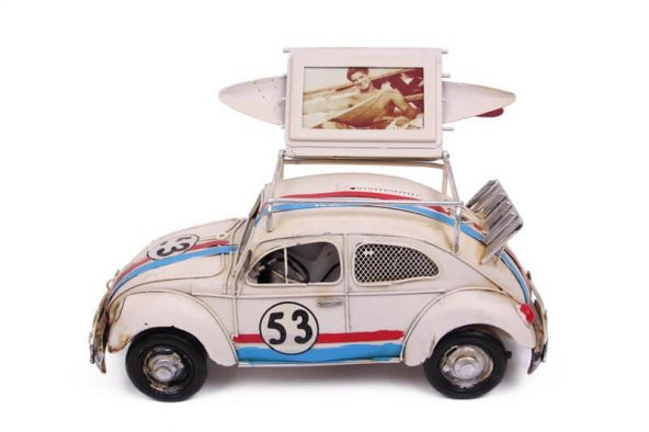 Dekoratif Metal Araba Çerçeveli ve Kumbaralı Hediyelik - Resim 2