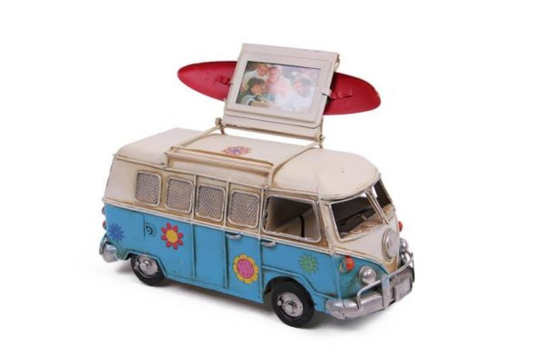 Dekoratif Metal Minibüs Çerçeveli ve Kumbaralı Hediyelik ürün görseli 1