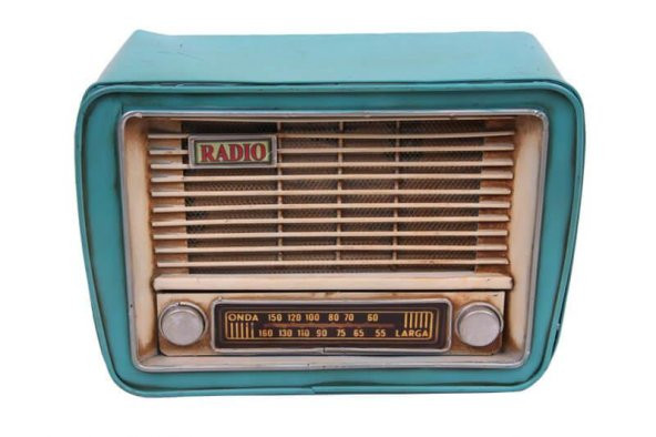 Dekoratif Metal Radyo Kumbaralı Vintage Hediyelik - 2