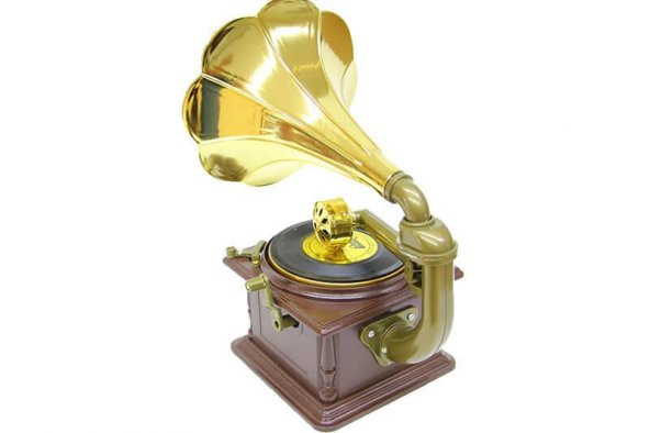 Gramofon Müzik Kutusu Kurmalı Dekoratif Ev Ofis Hediyelik