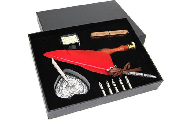 Divit Hokka Mühür Ve Tüylü Kalem Seti Hediyelik ürün görseli 1