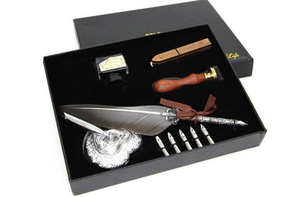 Divit Hokka Mühür Ve Tüylü Kalem Seti Hediyelik - Resim 2