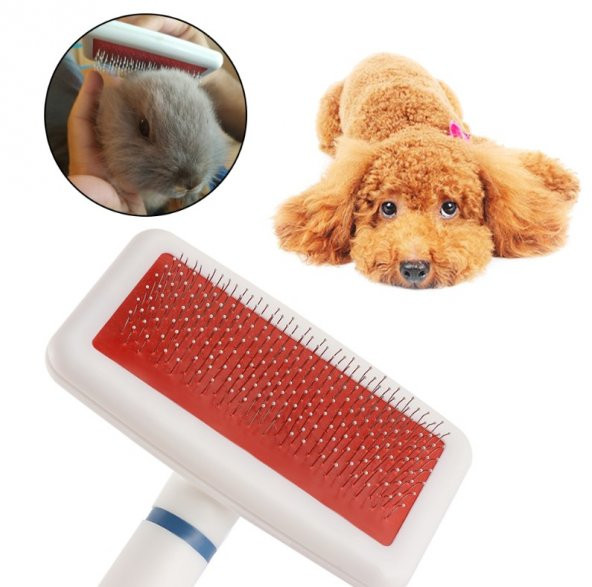 Evcil Hayvan Kedi Köpek Fırçası Telli Beyaz