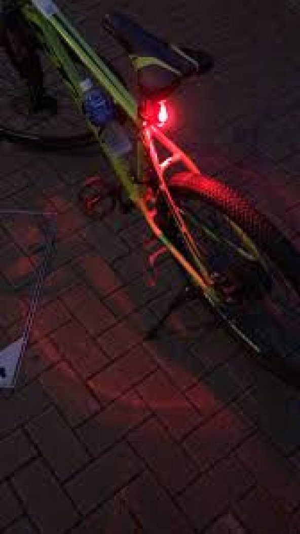 Bisiklet Arka Stop Uyarı İkaz Işığı Şarjlı 4 Modlu Lamba Işık