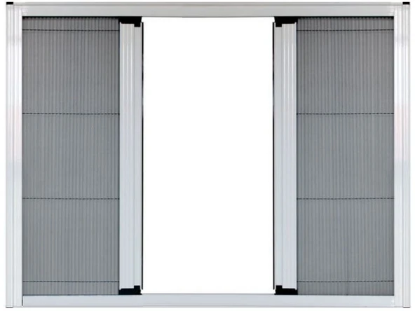 Pileli Pilise Sineklik Double Çift Kanat Sineklik Kapı Pencere Sürgülü Sineklik