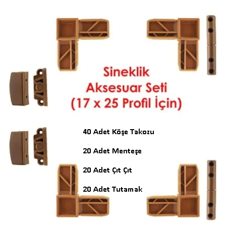 Pvc Sineklik Aksesuar Set 10 Adet Sineklik Aksesuar Set Kapı Pencere Aksesuar Altınmeşe