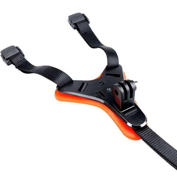 GoPro Uyumlu Kask Çene Bağlantı Kayışı Turuncu - 4