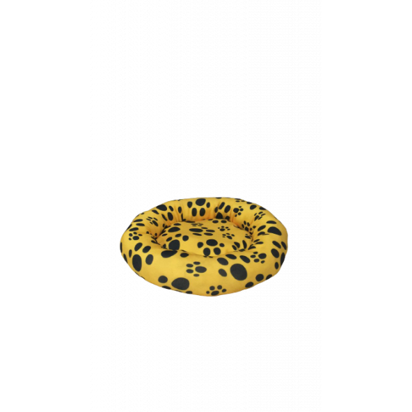Pati Desenli Simit Kedi Yatağı 50x50 Sarı