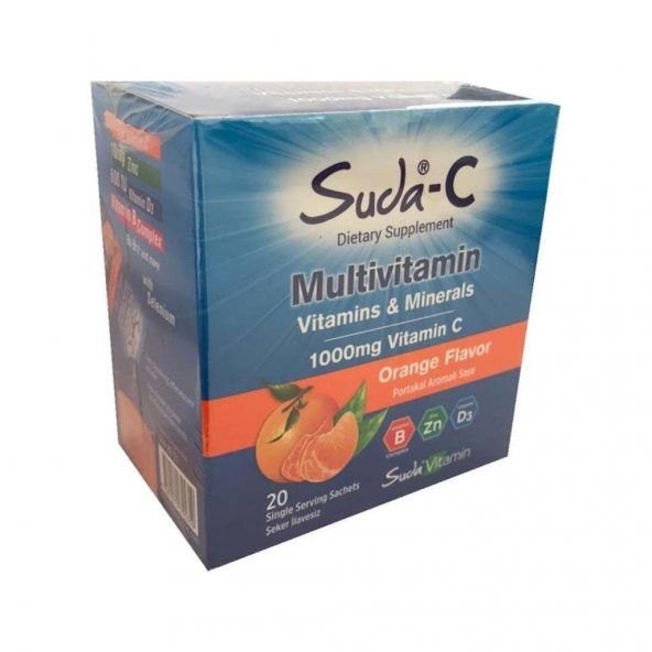 Suda-C Multivitamin 1000 mg Vitamin C+ Minerals 20 Saşe