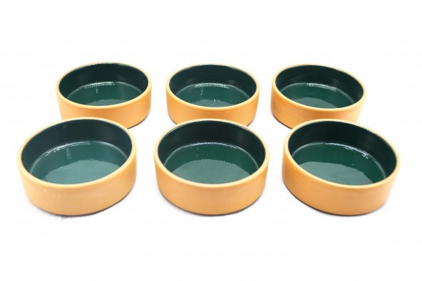 Toprak Kase 6`lı Bal Reçellik Küçük Kuruyemiş Kase - 12 Cm