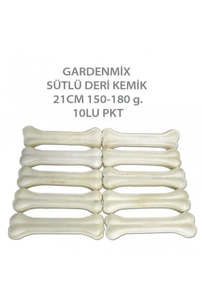 Gardenmix Sütlü Deri Kemik 21cm 150-180 G 10 Lu Paket