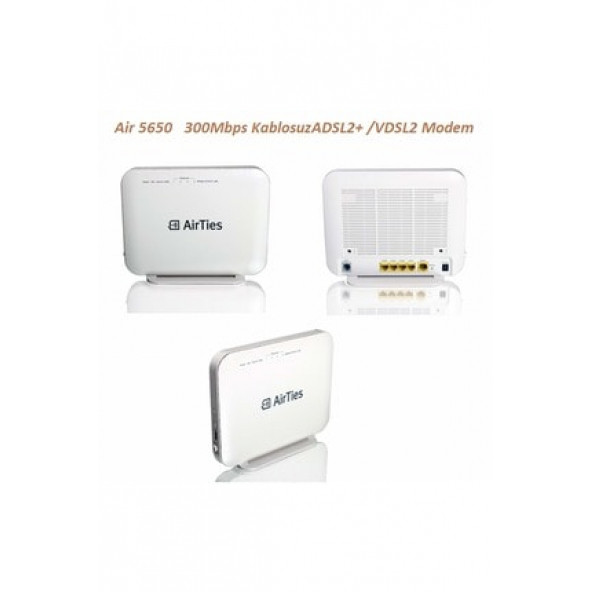 Airties Air 5650 300 Mbps Kablosuz Adsl2+-Vdsl Modem Router