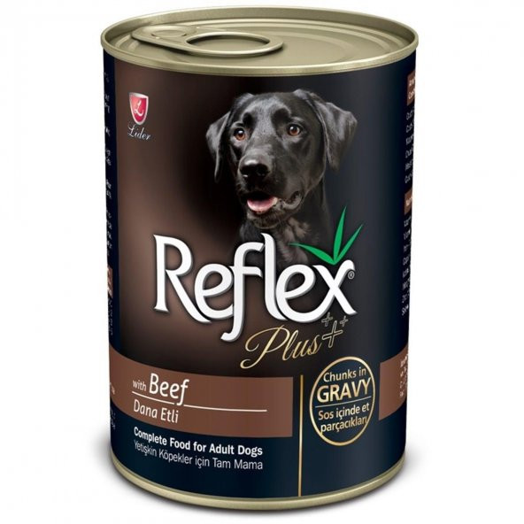 Reflex Plus Biftekli Parça Etli Konserve Köpek Maması 400 Gr+