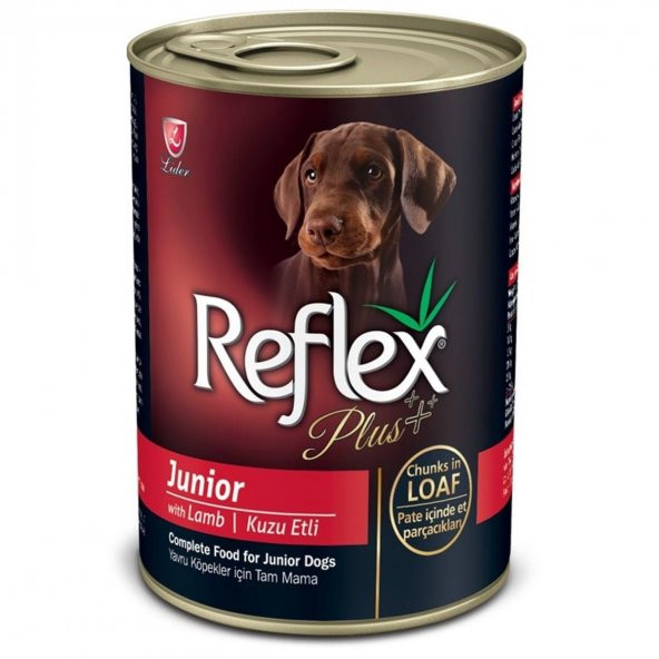 Reflex Plus Kuzulu Parça Etli Konserve Yavru Köpek Maması 400 Gr