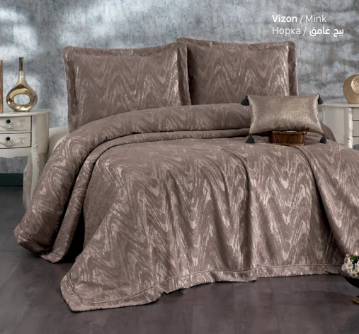 Güzide Çift Kişilik Modern Yatak Örtüsü Ahenk - Resim 4