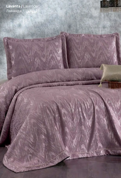 Güzide Çift Kişilik Modern Yatak Örtüsü Ahenk - Resim 2