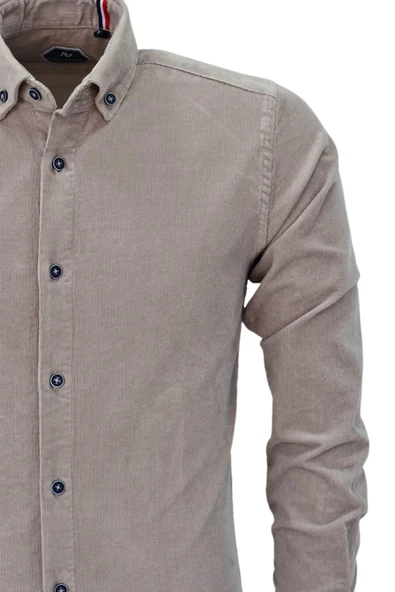 Erkek Kadife Silim Fit Gömlek BGL-ST03909 - Resim 12