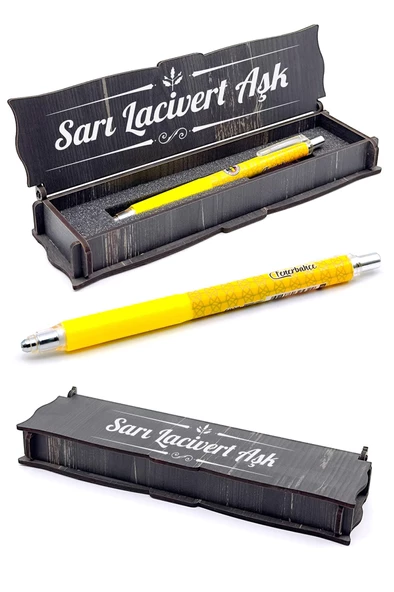 Fenerbahçe Orijinal Lisanslı Kapüşonlu Tam Fermuar Spor Sweat + Kalem Set Özel Ahşap Kutulu - 3