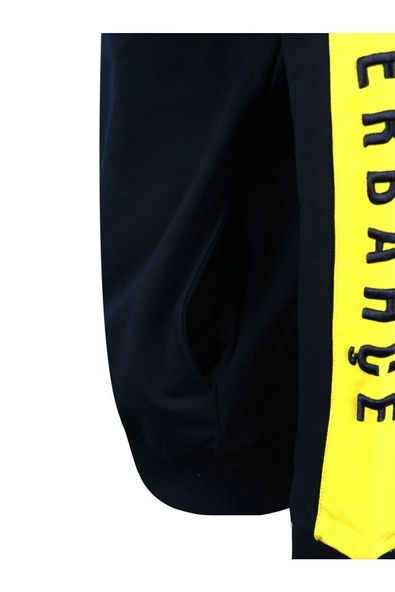 Fenerbahçe Orijinal Lisanslı Kapüşonlu Tam Fermuar Spor Sweat + Bileklik Set Özel Ahşap Kutulu - 10